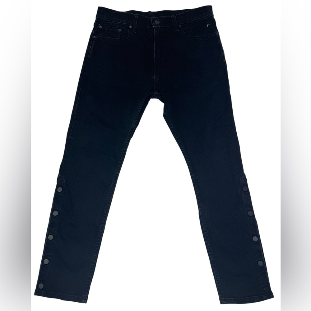 Levi’s 512 Slim‎ Taper Black Jeans W32 L30 – Snap Hem Detail